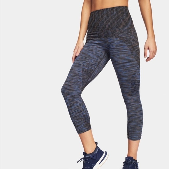 LNDR crop Space Leggings in Blue Space Dye Compression Seamless Size XS/S - Picture 1 of 9